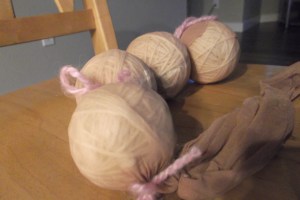 Dryer balls - in progress